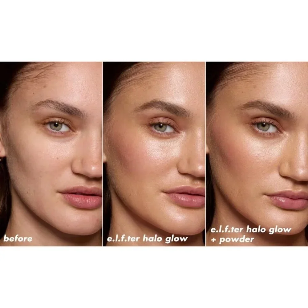 Elf Halo Glow Powder Filter Pressed Powder Light Warm